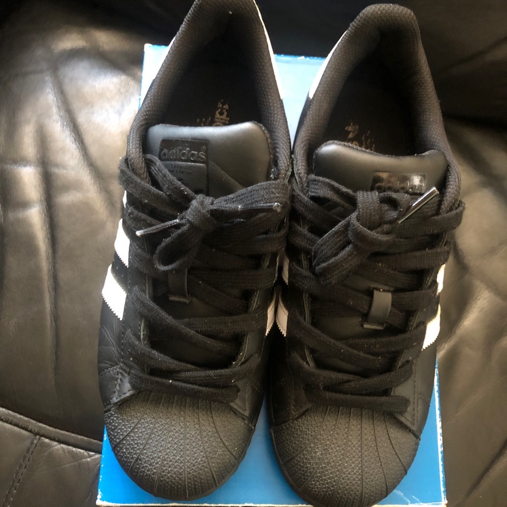 Adidas Black Superstar (Size 6)
